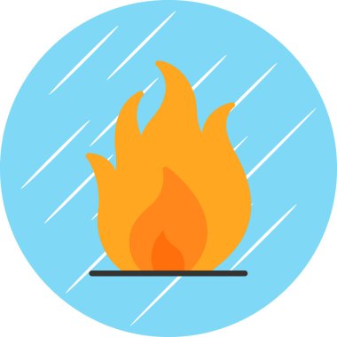 Yangın. Web simgesi basit illüstrasyon
