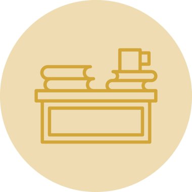 Kitap simgesi, vektör illüstrasyonlu kitaplık tablosu 