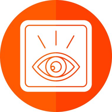 Basit düz göz vektör resimleme tasarımı