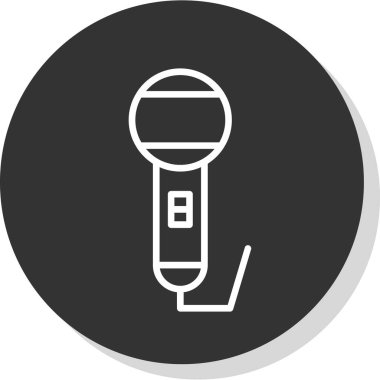 mikrofon simgesi vektör illüstrasyonu