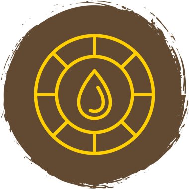 Moda tarzında izole edilmiş su damlası simgesi