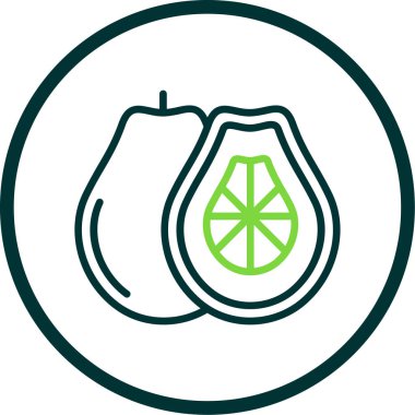 Pomelo meyvesi. vektör simgesi basit resimleme