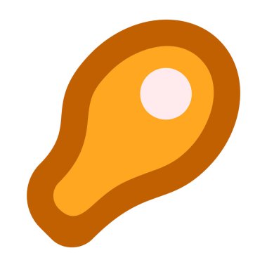 Et biftek ikonunun vektör illüstrasyonu 