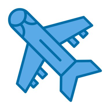 Uçak. Web simgesi basit tasarım                          