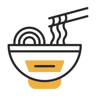 Çorba ve sopa kâsesi, vektör illüstrasyonu.