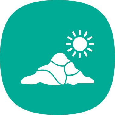 Güneş simgesinin vektör illüstrasyonu