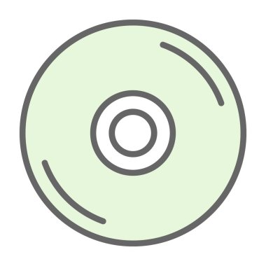 CD mi? Web simgesi basit illüstrasyon