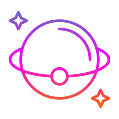 gezegen simgesi, vektör illüstrasyonu basit tasarım