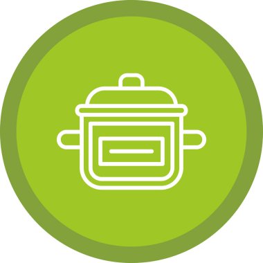 Hot pot simgesinin vektör illüstrasyonu    