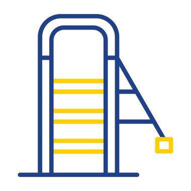 Merdiven düz simgesi, vektör illüstrasyonu