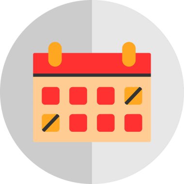 basit takvim simgesini, vektör çizim