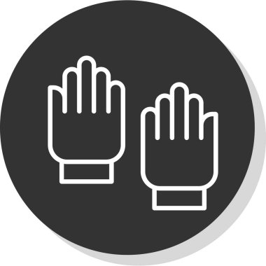 dur el simgesi, basit vektör illüstrasyonu