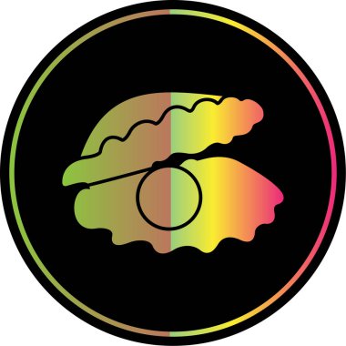 İstiridye. Web simgesi basit illüstrasyon