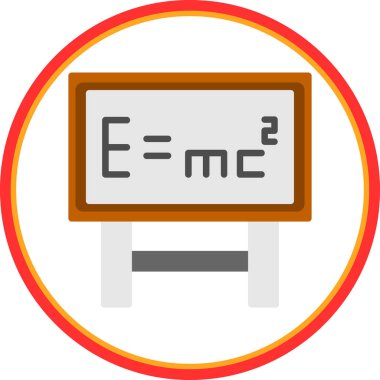 Fizik matematik simgesi, vektör illüstrasyonu