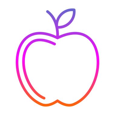 Elma. Web simgesi basit illüstrasyon