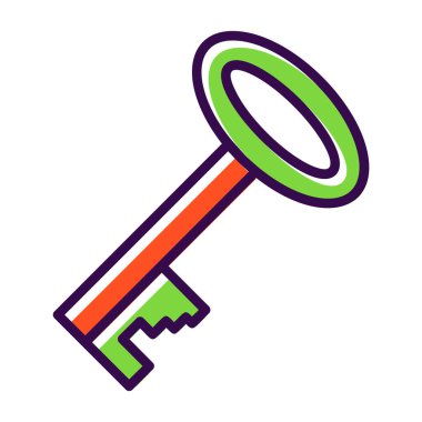 Anahtar. Web simgesi basit illüstrasyon