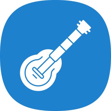 Gitar ikonu. Web için basit müzik vektör simgeleri çizimi