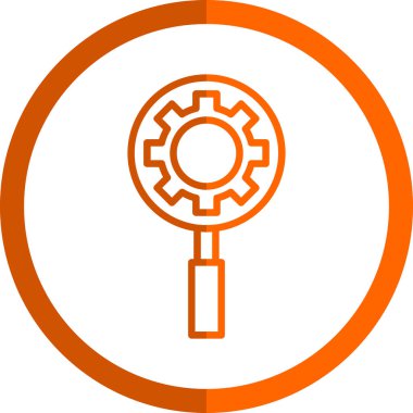 Büyütme cam simgesi vektör illüstrasyonu 