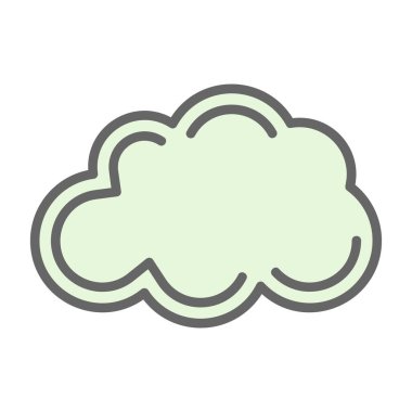 Basit Bulutlu hava simgesi, vektör illüstrasyonu