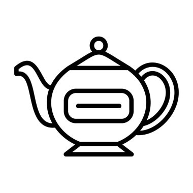 Çaydanlık ağı simgesi. Basit resimleme                           