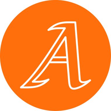 Tek bir harf simgesinin vektör illüstrasyonu