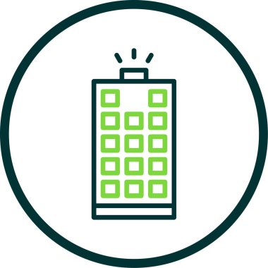 Benzersiz pil çizgisi vektör simgesi