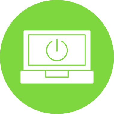 Dizüstü bilgisayar simgesinin vektör çizimi