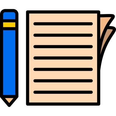 belge simgesi, vektör illüstrasyonu basit tasarım