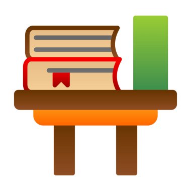 Kitap simgesi, vektör illüstrasyonu basit tasarım