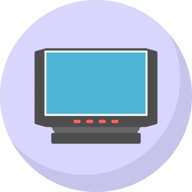 Televizyon. Web simgesi basit illüstrasyon