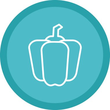 çan biberi simgesi, vektör illüstrasyonu