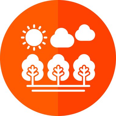 Orman ikonu vektör illüstrasyonu