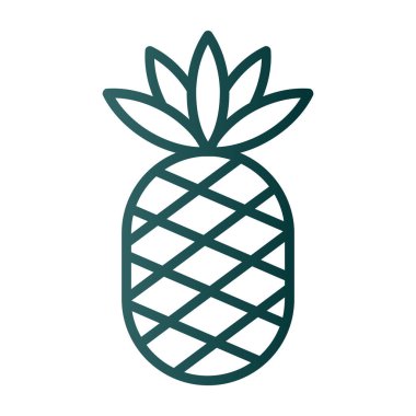 Ananas. Web simgesi basit illüstrasyon 