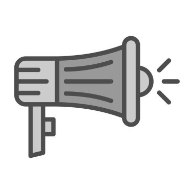 Megafon ikonu vektör illüstrasyonu