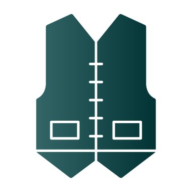 Yelek giysi simgesinin vektör illüstrasyonu 