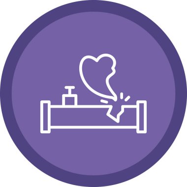 Yastık simgesi olan kalp, vektör illüstrasyonu