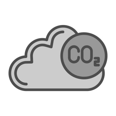 izole edilmiş co 2 bulut simgesi