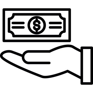 Bağış simgesi, vektör illüstrasyonu, yardım konsepti 