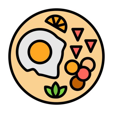 Yemek. Web simgesi basit illüstrasyon