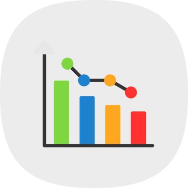 iş grafiği simgesi, vektör illüstrasyonu basit tasarım