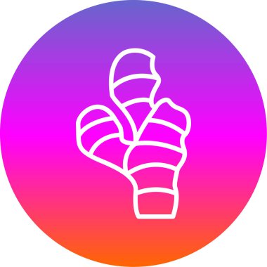 Zencefil kök simgesinin vektör illüstrasyonu 