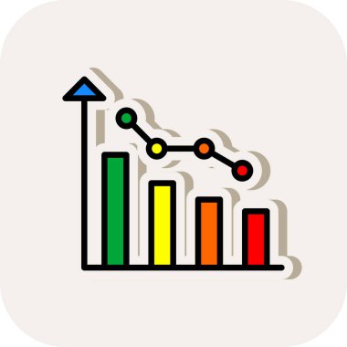 iş grafiği simgesi, vektör illüstrasyonu basit tasarım