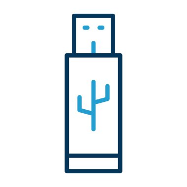 Flaş bellek simgesi, vektör illüstrasyonu basit tasarım