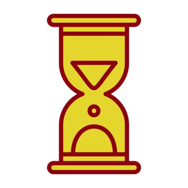 Kum saati. Basit web simgesi tasarımı. Vektör illüstrasyonu 