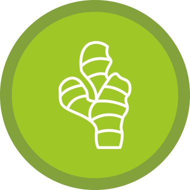 Zencefil kök simgesinin vektör illüstrasyonu 