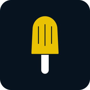 Dondurma. Web simgesi basit illüstrasyon