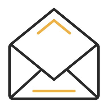 Basit harf zarfı simgesi, vektör illüstrasyonu