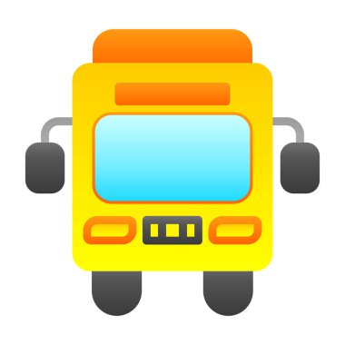 Otobüs. Web simgesi basit illüstrasyon             