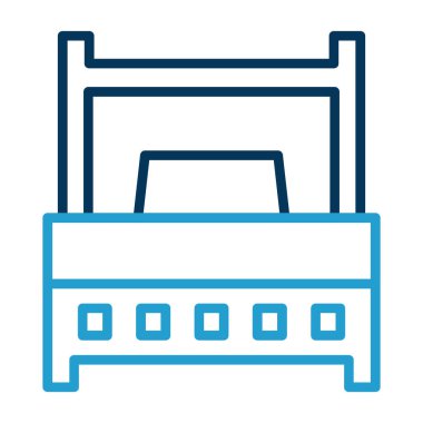 Yatak simgesi. Yatak vektör simgesi web için basit örnek.