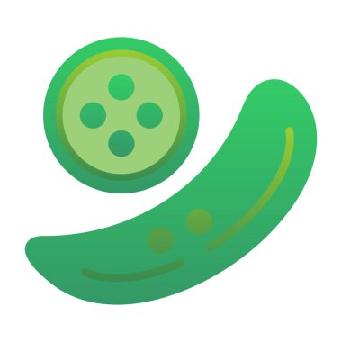 salatalık sebze ikonu, basit illüstrasyon